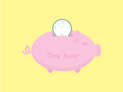 You're a real Time Saver 2d 3d character design flat illustration illustrator money pig saver time