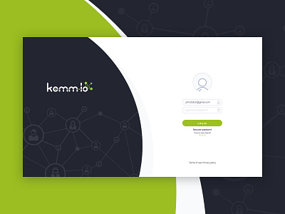 Log in for community app app design green in log ui user web