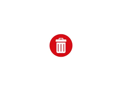 Trash Icon icon red trash