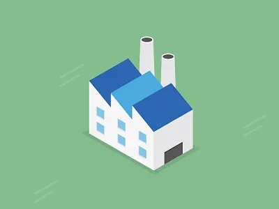 Power plant building business electric energy gas illustration isometric plant power