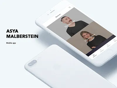 Asya Malberstein official app adaptive app black box clean ui ux web white