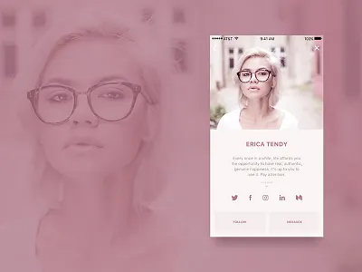#DailyUI 006 User Profile app social ui user interface user profile