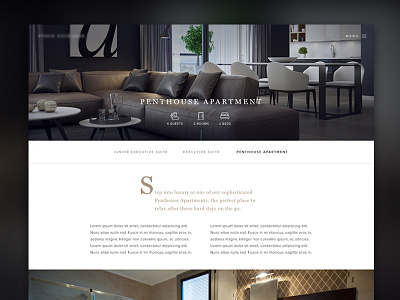 Premium Apartment apartment beds guests hotel luxury penthouse premium relax room ui ux web