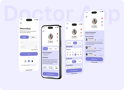 Doctor Appointment Mobile App app design booking app clinic doctor mobile app health health app health care healthcare hospital interface medical medical app design medicine medicine app mobile app patient patientcare pharmacy app product