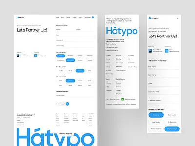 Hatypo Studio Official Website - Contact agency agency landing page agency website clean contact contact page hatypo inquiry page landing page minimalist studio studio website swiss design web web design website