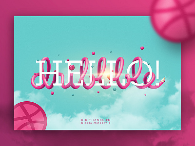 Hello Dribbble! debut first hello lettering shot