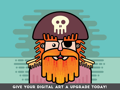 Pirate - Liquid style beard brushes illustration illustrator pirate sea