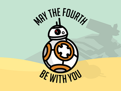 Star Wars Day 2017 bb 8 design drawing droid flat graphic illustration robot star wars starwars