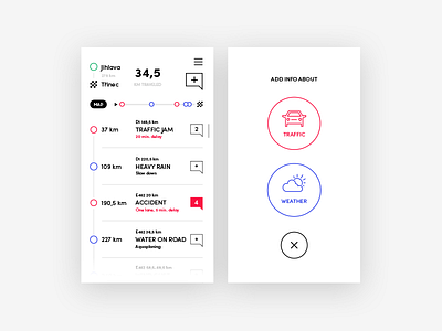 Traffic app concept app concept design mobile traffic travelling ui ux