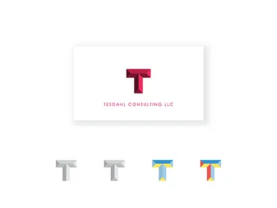 Tesdahl Consulting brand business card card icon letter letter t logo mark monogram t