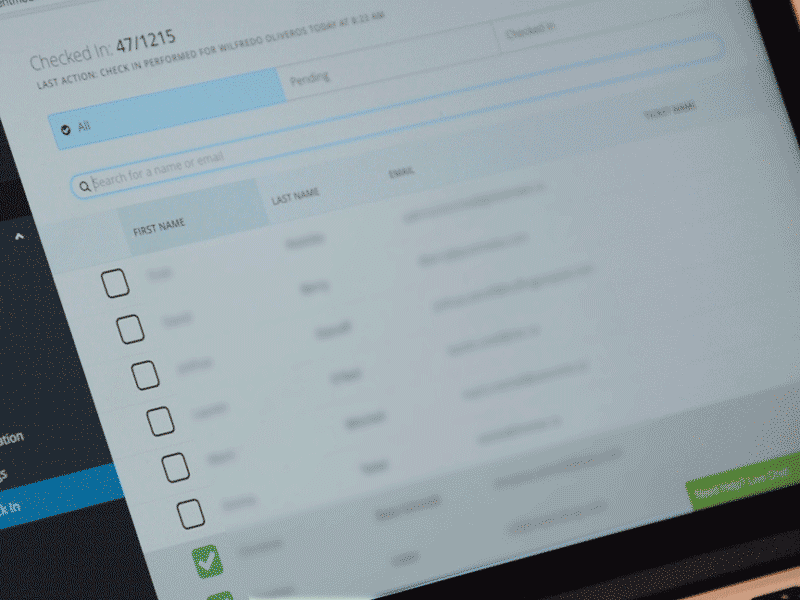 Check-In For The Masses check in events product design registration user interface