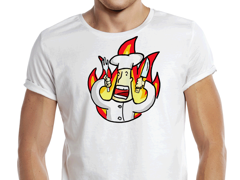 Cook Chef Characters cartoon characters chef cook grill ice sushi t shirt tee