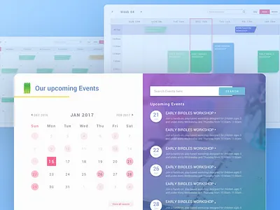 Creativity calendar view calendar creativity date events museum search ui webpage