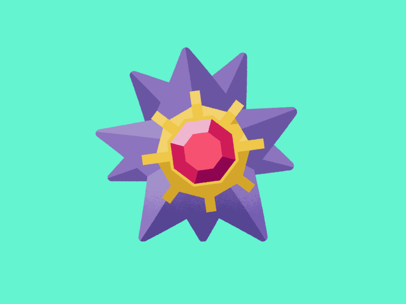#121 Starmie fish jewel loop pokemon pokémon star starmie water