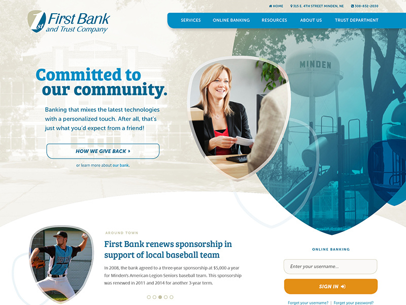 Example of Community Bank Website