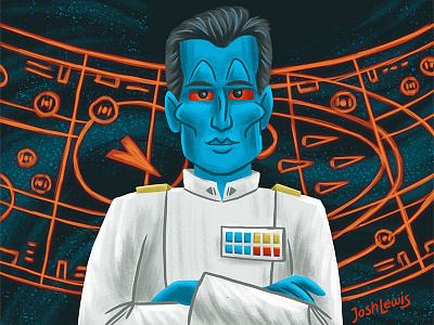 Grand Admiral Thrawn children illustration kids star wars thrawn