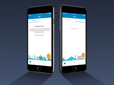 Empty State Landmarks empty state illustration landmarks mobile mockup travel