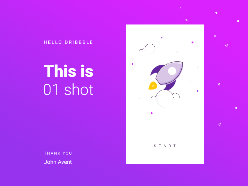 Hello Dribbble! Debut shot 1st shot app design dribbble dribble first hello onboarding rocket ui web welcome