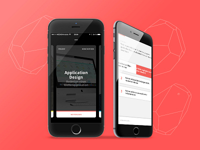 HfGuide app card dark ios light minimal mobile product student typography ui ux