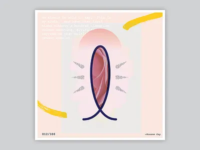 012/100: Viva La Vulva 100 day project 100 days of dropcaps 100dayproject art collage daily drop cap daily project dropcap feminism lettering pink type design