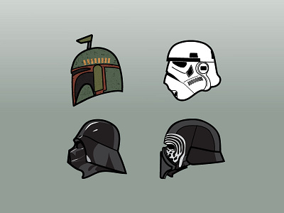 May The 4th Be With You boba fett darth vader helmets illustration illustrator kylo ren may 4th star wars stormtrooper