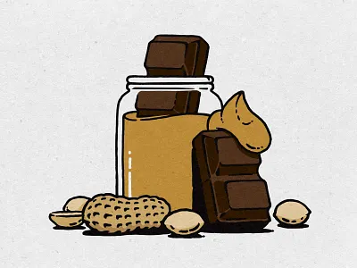 Peanut Butter Chocolate design illustration