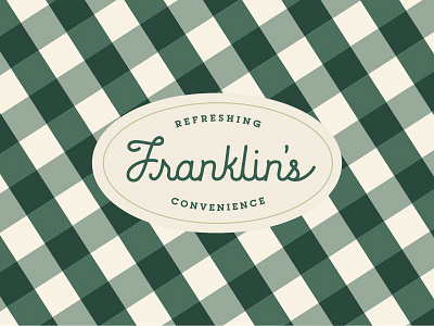 Refreshing Convenience brand identity branding convenience station custom script franklins identity design logo concept mono weight script southern