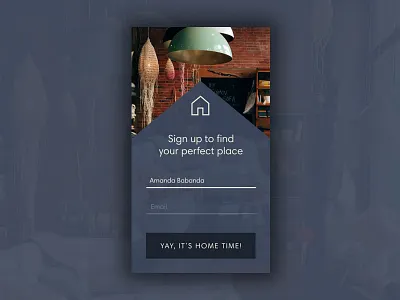 Daily UI #001 - Sign up dailyui find a home home app iphone 6 sign up sign up form ui unsplash user interface ux
