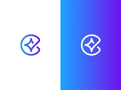 C + Star branding c future geometric identity logo star technology