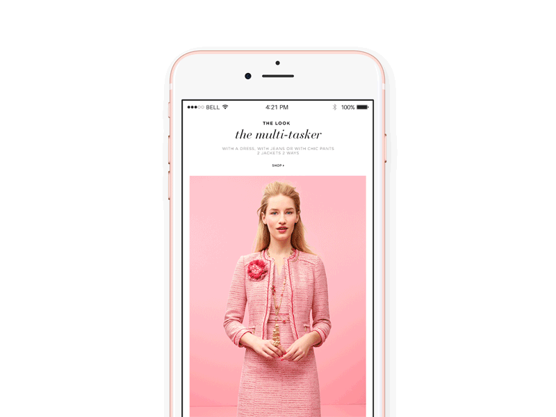 White House | Black Market Pink Collection Email Promo apple email fashion marketing mobile pink promotion web design whbm white house black market