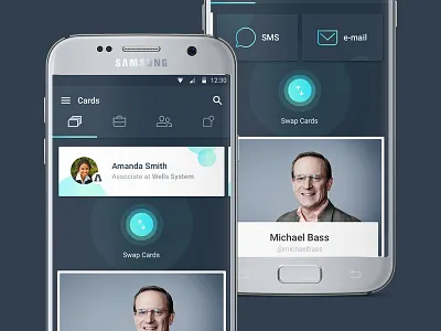 Cimply - swap cards business button card exchange nearby pulse receive search send user