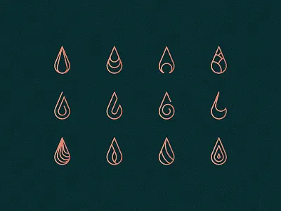 Droplets beautiful behance creative droplet graphic design illustrator logo simple symbol