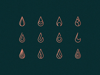 Droplets beautiful behance creative droplet graphic design illustrator logo simple symbol