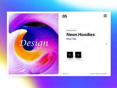 Neon Hoodies design，color landing page neon hoodies ui