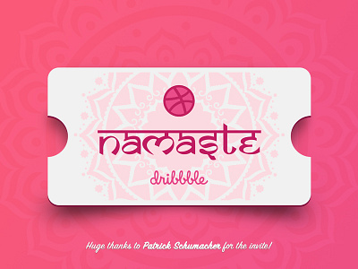 Namaste Dribbble! first shot hello invite namaste ui