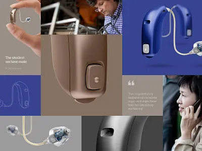 Oticon product grid blue hearing aid magnetix mosaic
