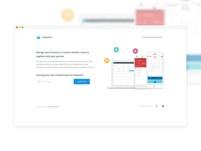 Dollarbird Prelaunch android dollarbird finance halcyon ios mobile prelaunch responsive tracker ui ux web