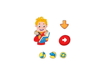 Charlie's Planet artwork button character character design drawing game game art game design illustration ui