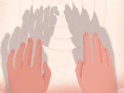 Hands emotion hands illustration pastel sad trippy