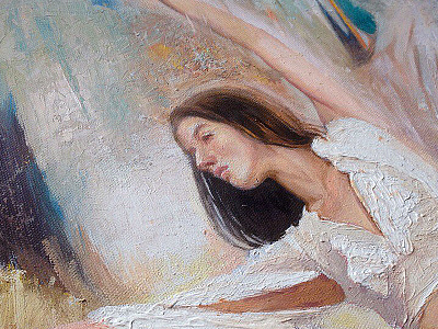 Ballet muse ballet canvas dance girl muse oil paint painting portrait wife woman