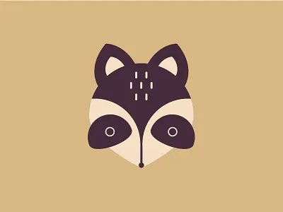Little raccoon animal design head icon illustration raccoon