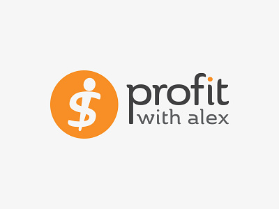 Profit With Alex brand identity logo design