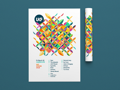 UKF Spring Tour 2016 colour design flyer geometric geometry graphic design pattern poster typography