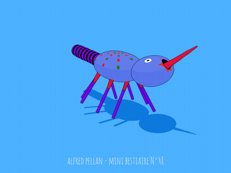 Alfred Pellan 🐛 alfred pellan art bestiaire c4d cel shading insect loop