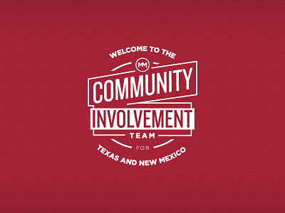 Community Involvement Team design typography