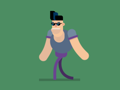 Angry Hipster 2d after effects angry animation flat hipster illustration motion walkcycle