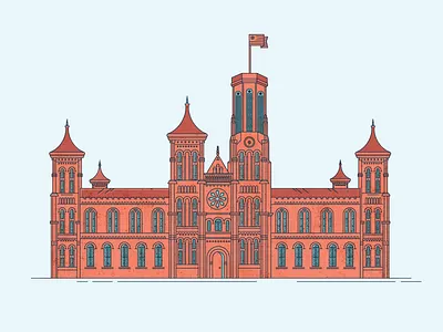 Smithsonian Castle castle illustration smithsonian
