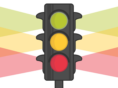 Stoplight car light stoplight street traffic vector