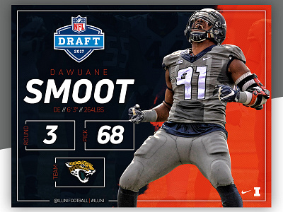 Illinois Football: 2017 NFL Draft football graphic design illini nfl