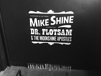 gallery show pt 2 art austin carnival etc gallery show lockup mike shine paint preacher type wall